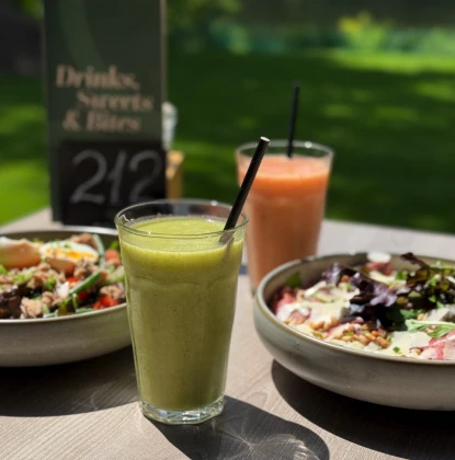 Breakfast with a salad or smoothie